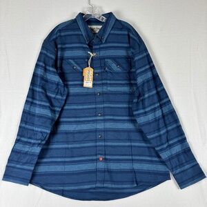 Duck Camp Flannel shirt XXL Dark Blue and Blue NWT NEW